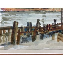 Harry Hudson Rodmell (British 1896-1984): 'A 1920's Trawler in need of Painting', watercolour signed, titled verso, 32cm x 46cm 