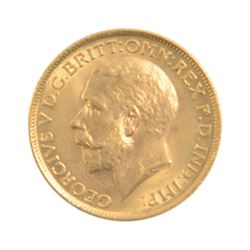 King George V 1912 gold full sovereign coin