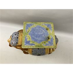 Oriental glazed ceramic elephant garden seat, H41cm