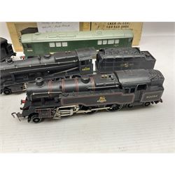 Hornby Dublo - 2-rail - Class 8F 2-8-0 locomotive No.48109 in BR black; Class R1 0-6-0 tank locomotive No.31337 in BR black; and Met-Vic Diesel Co-Bo locomotive No.D5702 in BR green; together with 3-rail Class 4MT Standard Tank 2-6-4 locomotive No.80054 in BR black; three unassociated boxes and one unboxed (4)