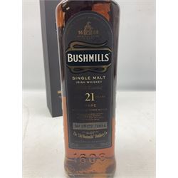 Bushmills, twenty-one year old, Scotch whisky, 700ml, 40% vol, in box 