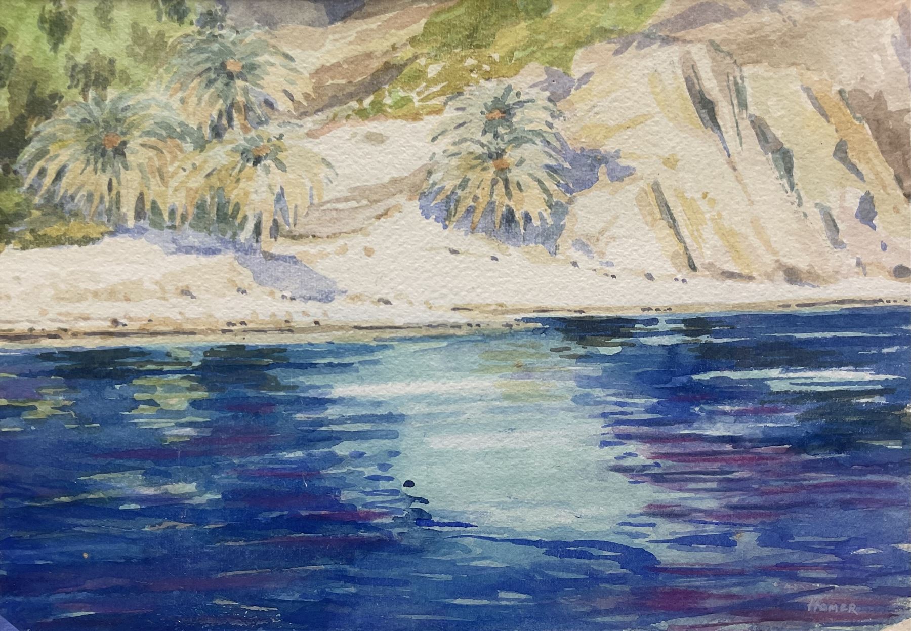 Attrib. Winslow Homer (American 1836-1910): 'Bermuda', watercolour signed 26cm x 38cm