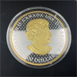 Royal Canadian Mint 2019 'Great Seal of the Province of Canada' fine silver one-hundred dollars coin, cased with certificate