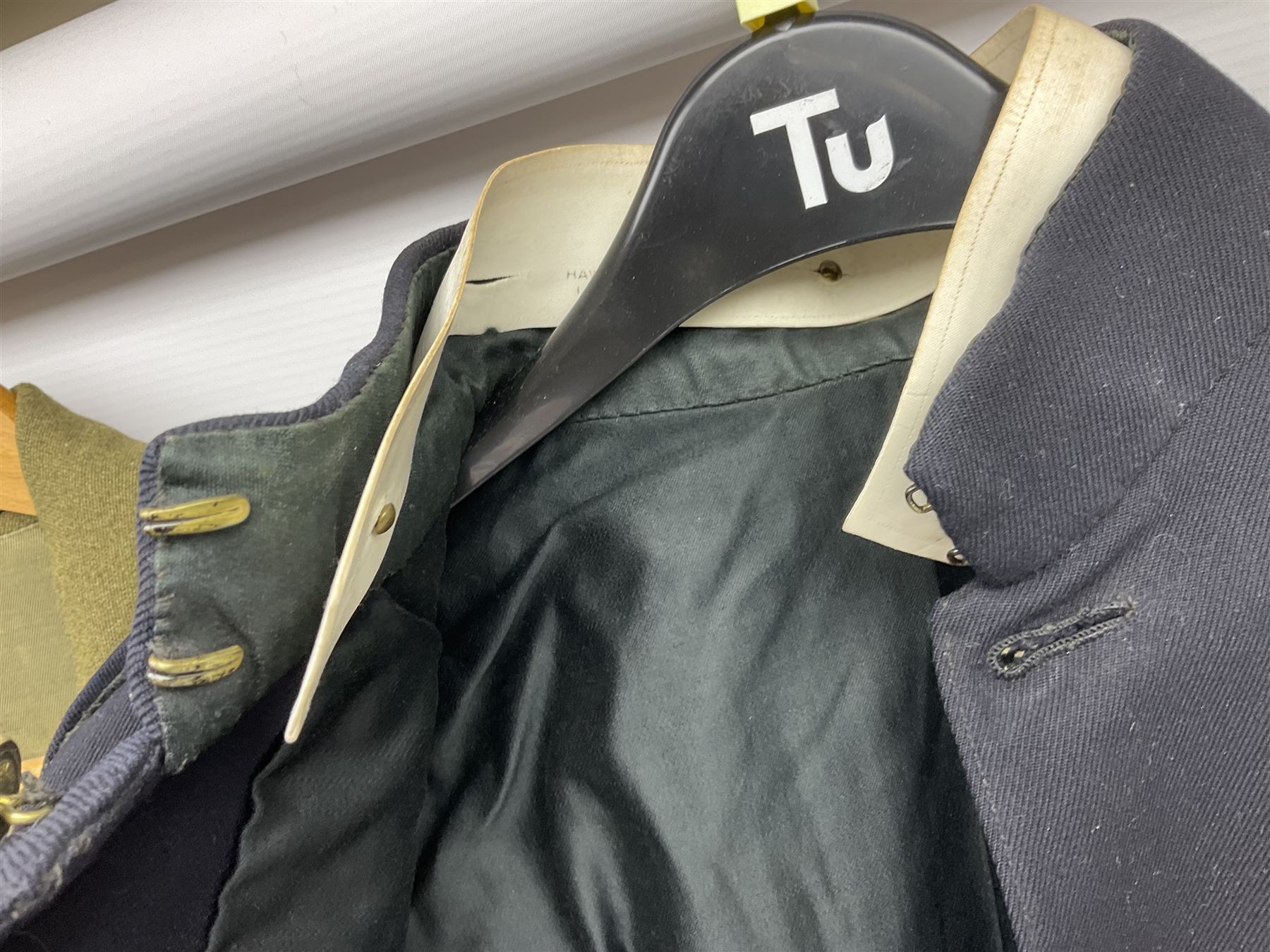 Five military uniforms comprising German Wachbataillon tunic, RASC No.2 dress tunic dated 1963, RAF tunic and trousers dated 1974, RE No.1 tunic and RN Seamans jumper Class II (5)