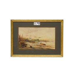 Robert William Arthur Rouse (1867-1951) Harbour Scene, watercolour signed 22cm x 38cm