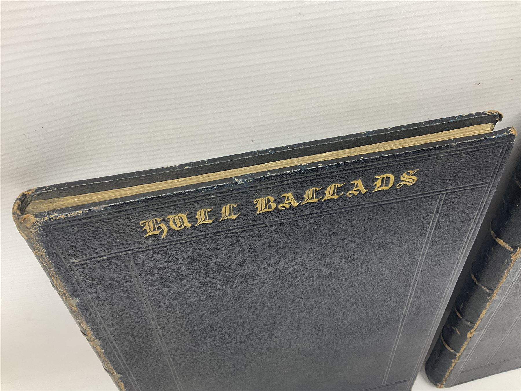 20th century illuminated hymn books, titled Hull Ballads, two volumes, hand coloured Illustrations and written text