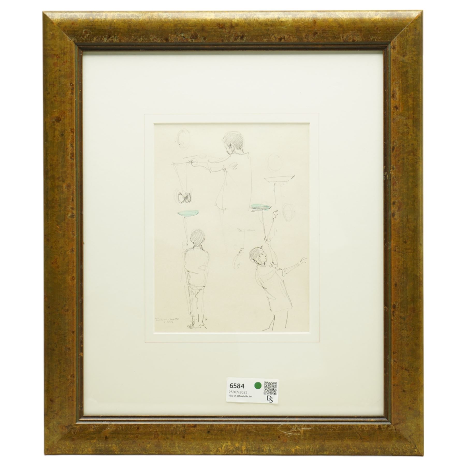 Robert 'Robbie' Wraith (British 1952-): 'The Spark Workshop 1999', set four pencil crayon and watercolour sketches signed and dated 1999 max 19cm x 29cm (4)