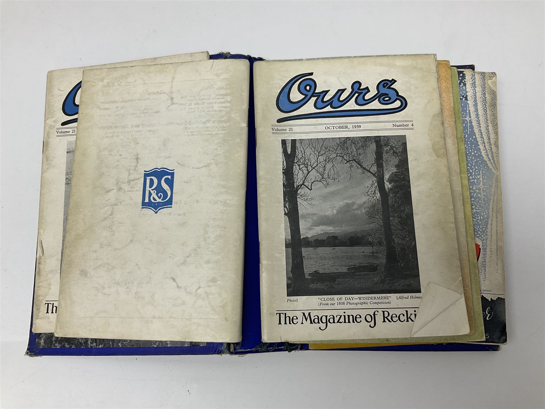 Three Childrens books, comprising Father Tuck's Once Upon a Time and two french books by Hachette et Cie, together with a folder of Ours The Magazine of Reckitts