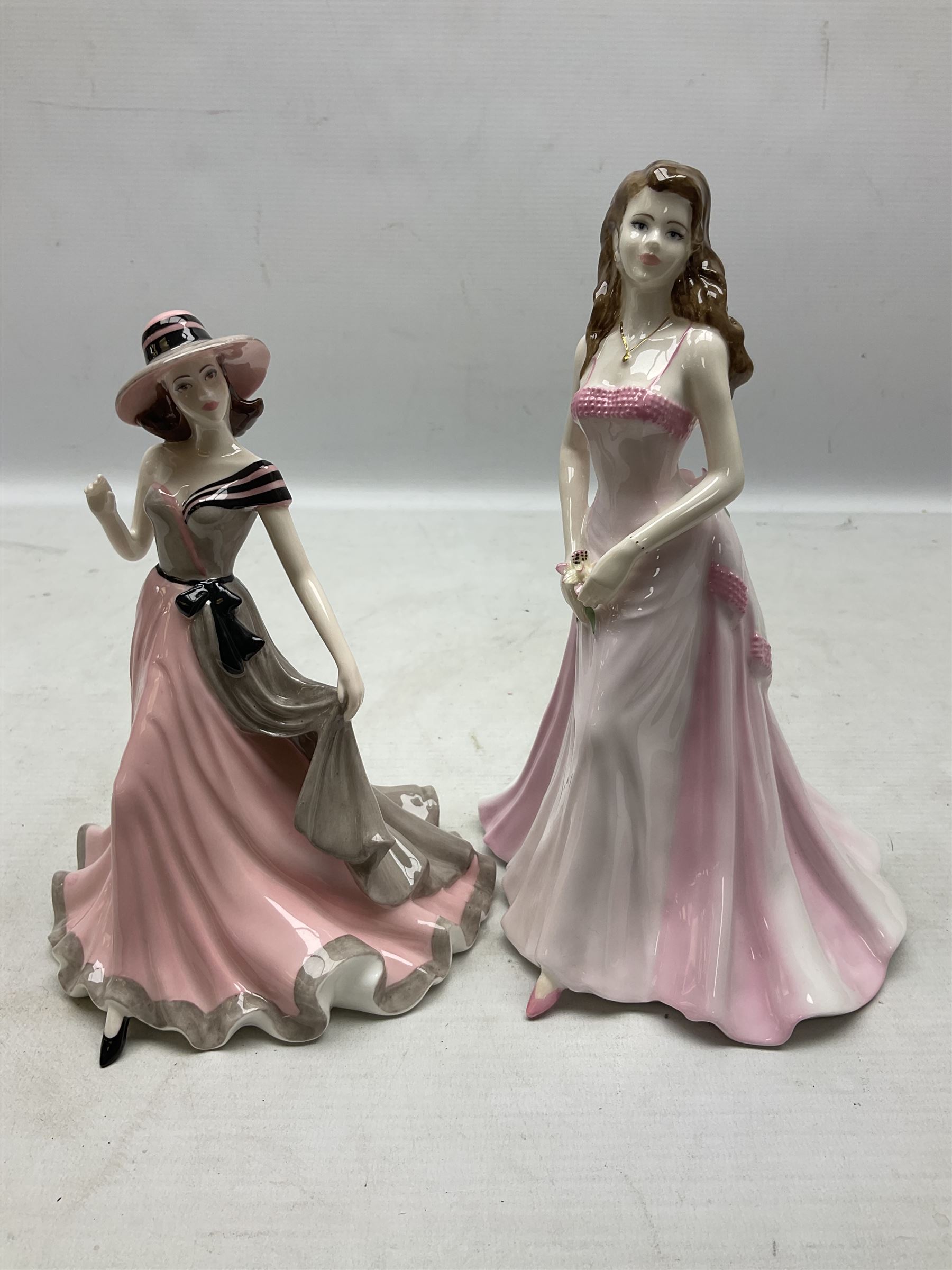 Ten Coalport figures, to include Language of Flowers, Marilyn, Token of Love,  I'll never forget you etc