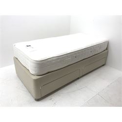 Single 3' divan bed, two storage drawers with Pocket 1000 Classic mattress