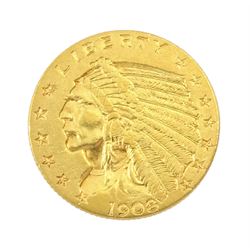 United States of America 1908 Indian hea