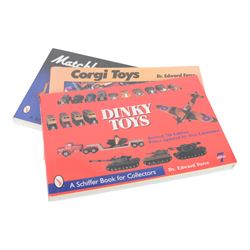 Corgi, Matchbox and Dinky diecast model reference books, including The Big Book of Superfast Matchbox Toys, The Encyclopaedia of Matchbox Toys, etc