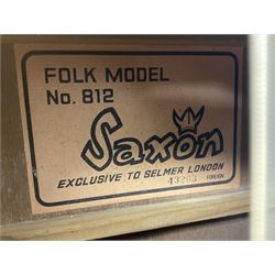 Saxon acoustic guitar Folk Model 812, serial no.43263 L102cm; Jose Ferrer El Primo small or child's size acoustic guitar, serial no.006980 L85cm; both in carrying soft cases; and Spanish Admira Concert Grande acoustic guitar (3)