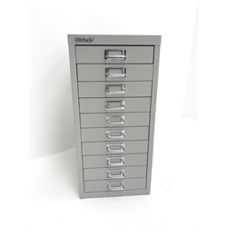 Bisley filing index drawers, W28cm, D38cm, H59cm