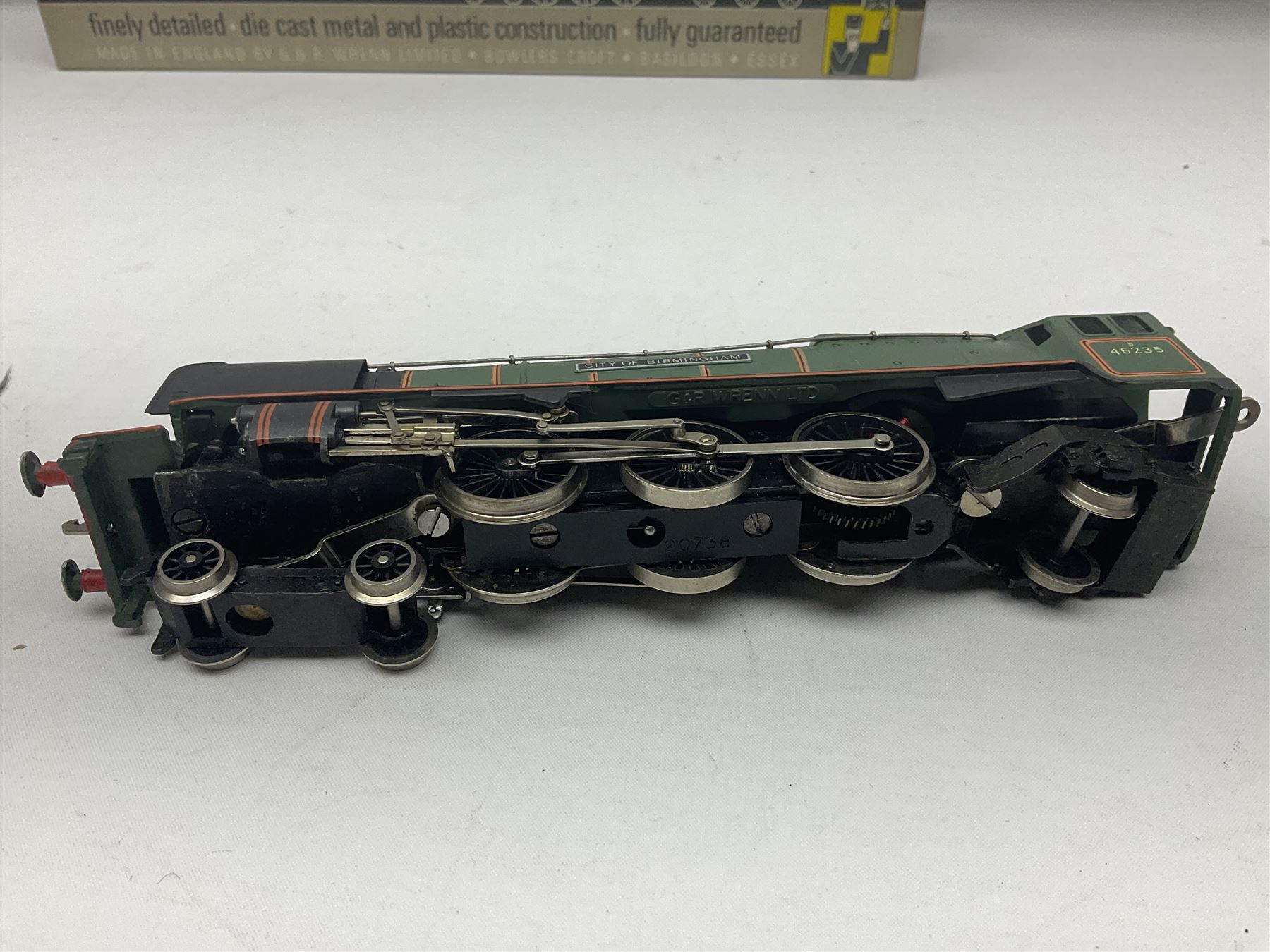 Wrenn '00' gauge - two Princess Coronation (Duchess Class) 4-6-2 locomotives - 'City of Birmingham' No.46235 in BR Green; boxed with tender and instructions; and 'City of Stoke-on-Trent' No.6254 in LMS lined black with associated plain blue box (2)