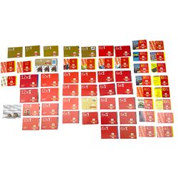 Queen Elizabeth II mint decimal stamps, face value of usable postage approximately 340 GBP, mostly 1st class in packets