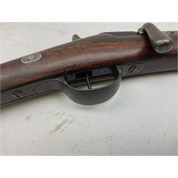 19th century Belgian Gras 12-bore (from 11-bore) bolt-action single barrel shotgun with 80cm barrel No.G85345 L127cm overall. Deactivated to early specification so requires re-deactivation to modern standards RFD ONLY - Disposed 25.06.25 - Notified 24.07.25