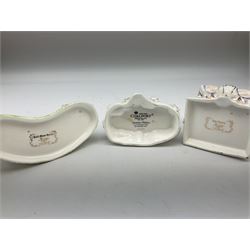 Twelve Coalport bone china pastille burner cottages, to include Fortune Towers, Summer Palace, The Vinery, Springtime Cottage, Dream Villa, Half Moon House, etc, all with original boxes and some with certificates 