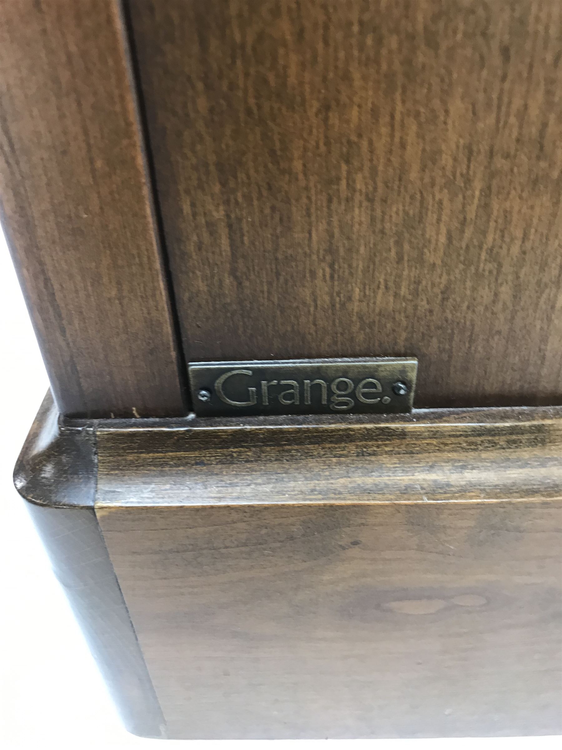 Grange - French cherry wood chest, six drawers, shaped plinth base