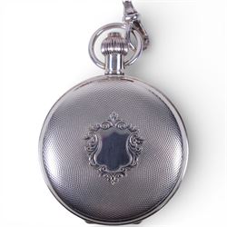 Silver cased Jean Pierre pocket watch with visible escapement, boxed