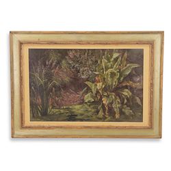 George Cammidge (British 1846-1919): Study of Leaves, oil on canvas signed 33cm x 51cm