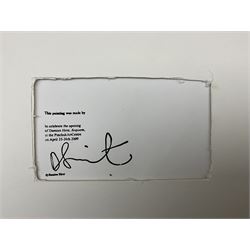 Damien Hirst (British 1965-): Circle Spin Painting 2009, acrylic on die-cut wove paper, with artist's inkstamp signature and blindstamp verso, pub. Pinchuk Art Centre, Ukraine, dia. 52.1cm 
