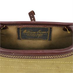  William Evans St James Street London leather cartridge bag, together with leather cased  cartridge holder 