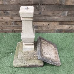 Two section cast stone birdbath  - THIS LOT IS TO BE COLLECTED BY APPOINTMENT FROM DUGGLEBY STORAGE, GREAT HILL, EASTFIELD, SCARBOROUGH, YO11 3TX