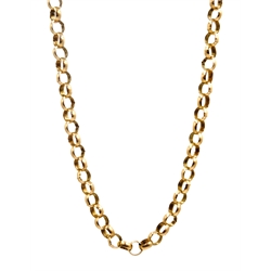 Gold belcher chain necklace the later clasp hallmarked 9ct approx 17.2gm