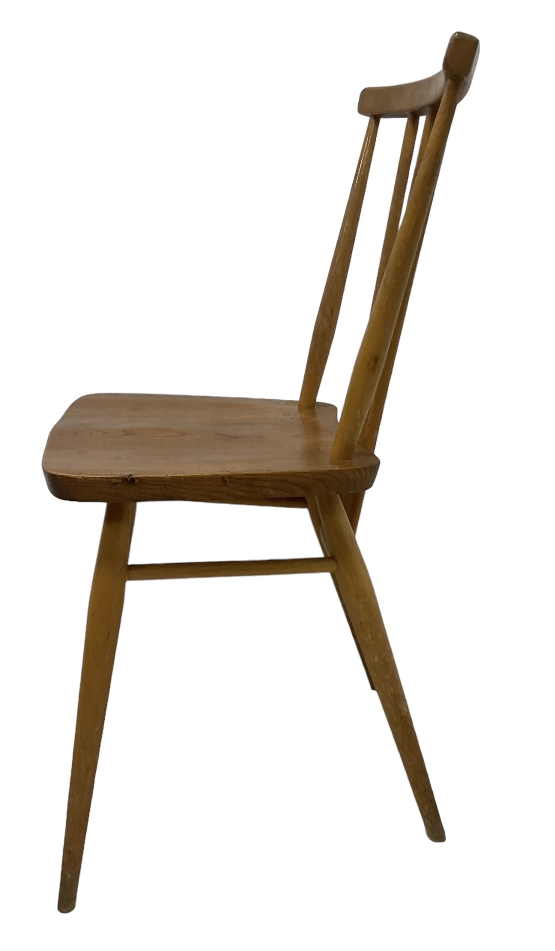 Ercol set four elm and beech model 391 'kitchen chairs' Mid