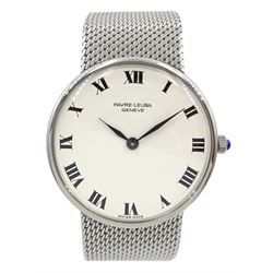 Favre-Leuba gentleman's stainless steel manual wind bracelet wristwatch, case No. 3502-42 1479, boxed