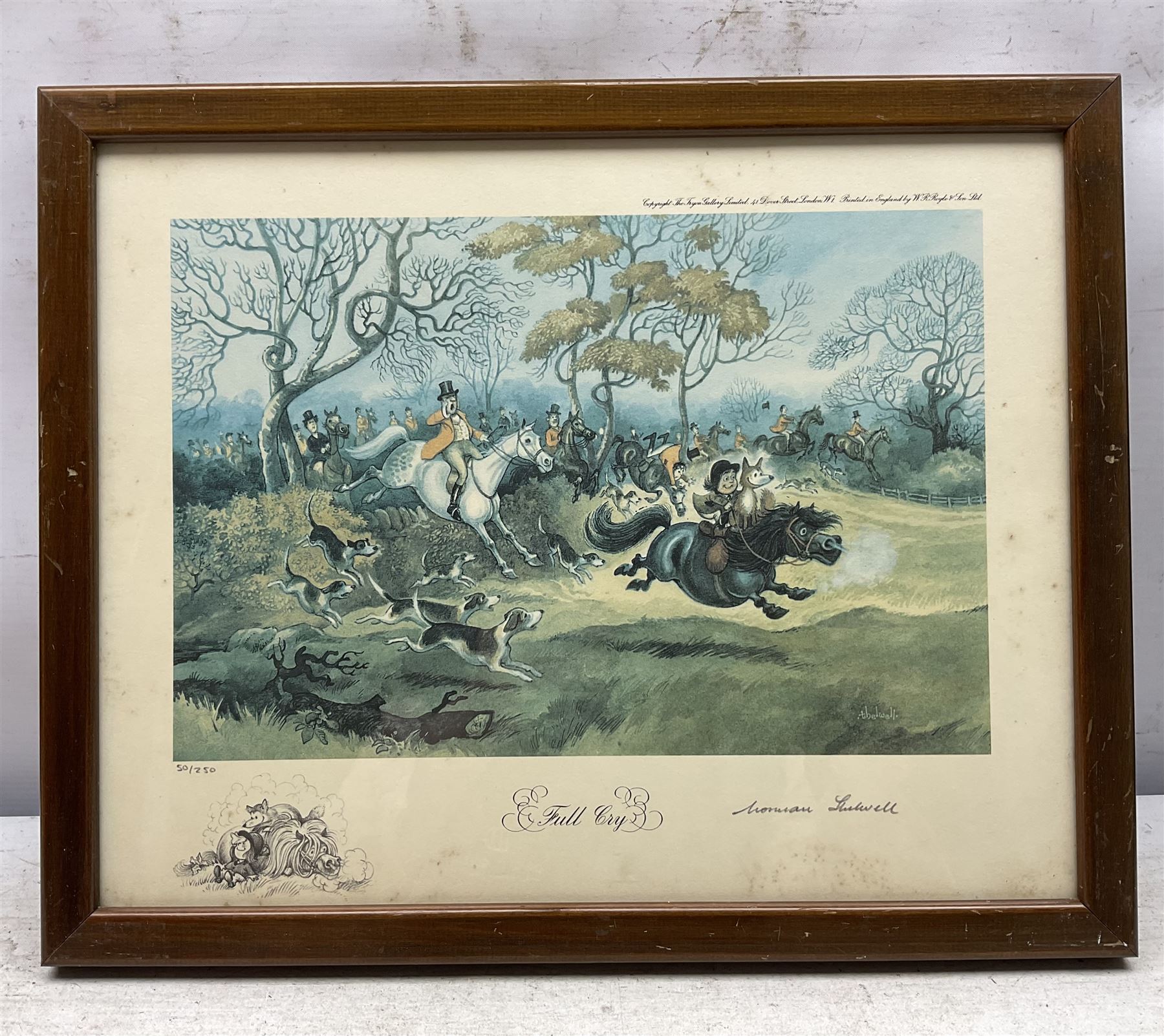 Norman Thelwell (British 1923-2004): The Hunt, set of six satirical limited edition prints each signed and numbered in pencil 28cm x 36cm (6)