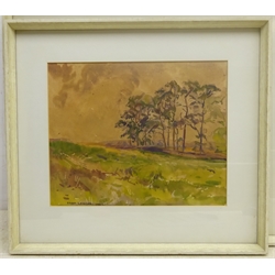 Fred Lawson (British 1888-1968): Moorland Landscape, watercolour signed and dated 1962, 24cm x 29cm