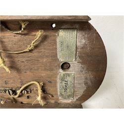 Two Hunningscone patent wall mounting telephones in walnut casing, together with Sterling Telephone & Electric Co. Ltd early wall-mounted telephone 'Primax' and one other 