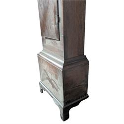 Late 18th century oak longcase clock case