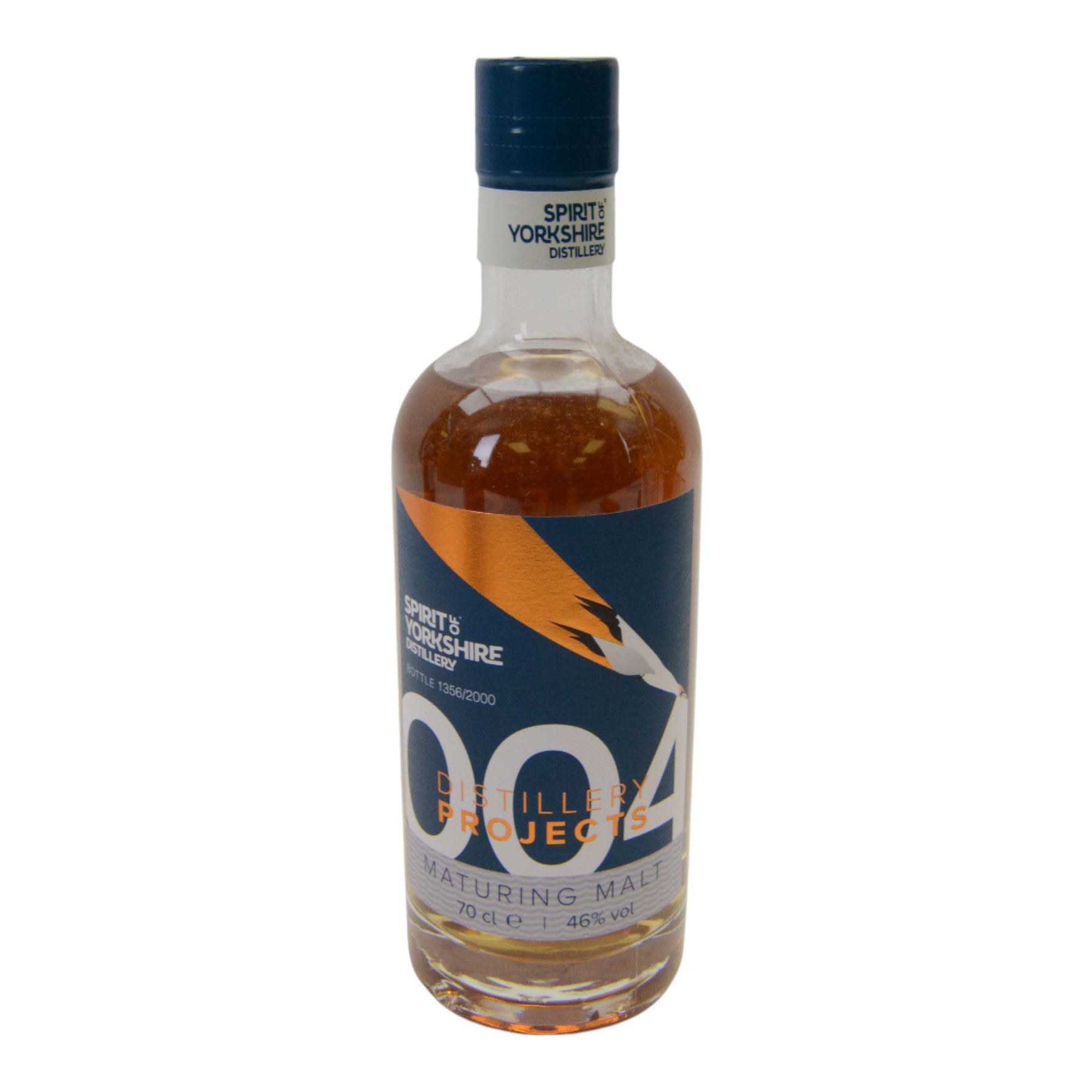 Spirit of Yorkshire Distillery, distillery projects maturing malts, full set of six, projects 001-004 70cl 46% vol and project 005, 006 50cl 46% vol