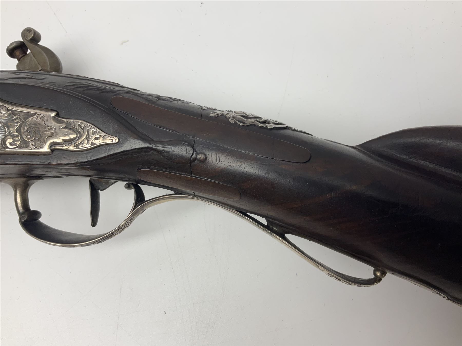 Very fine and extremely ornate high quality late 18th century French 16-bore flintlock sporting gun by J. Coignet Layne Paris, the 91.5cm(36