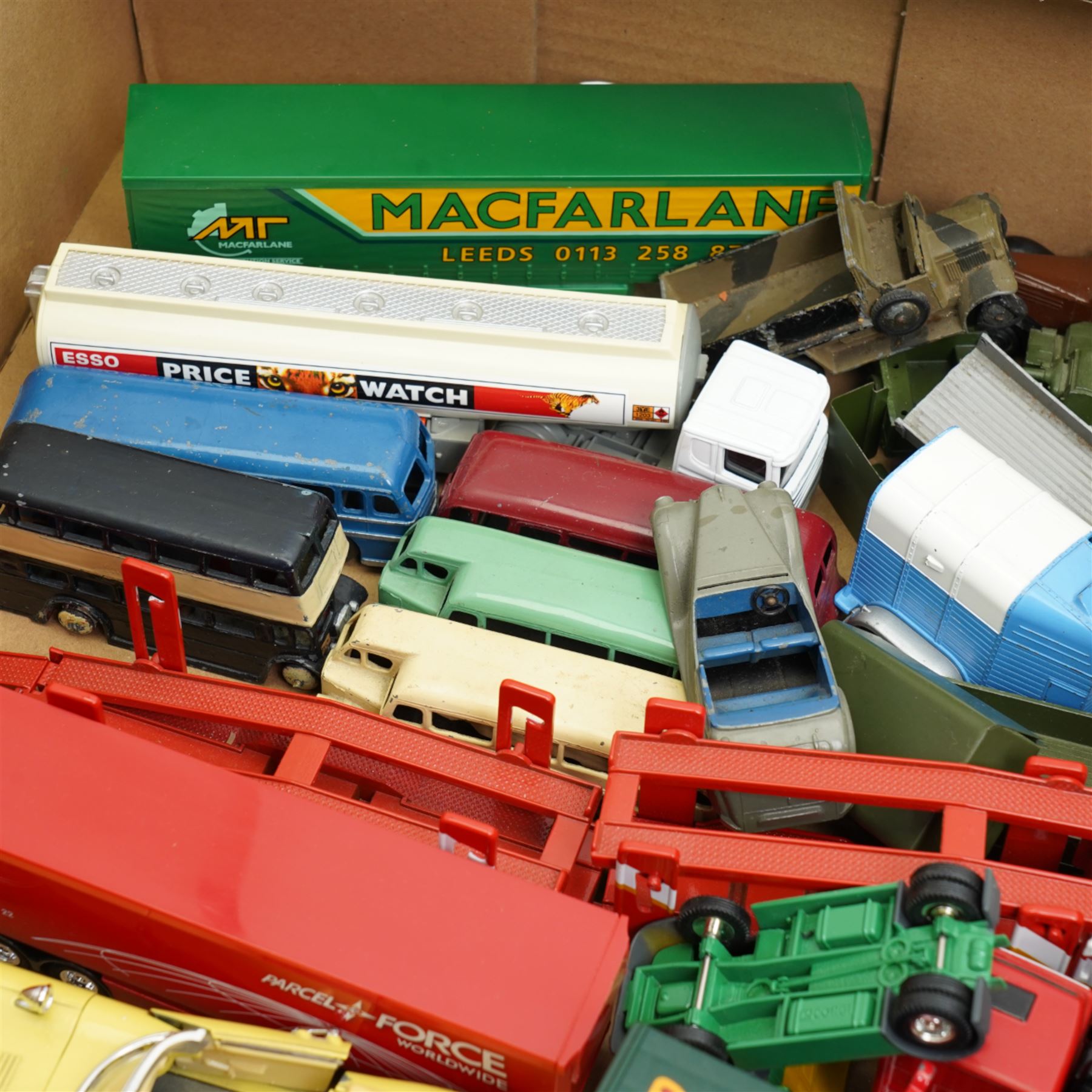 Collection of die cast model vehicles including Burago Jaguar 'E', Corgi, Dinky, Matchbox etc