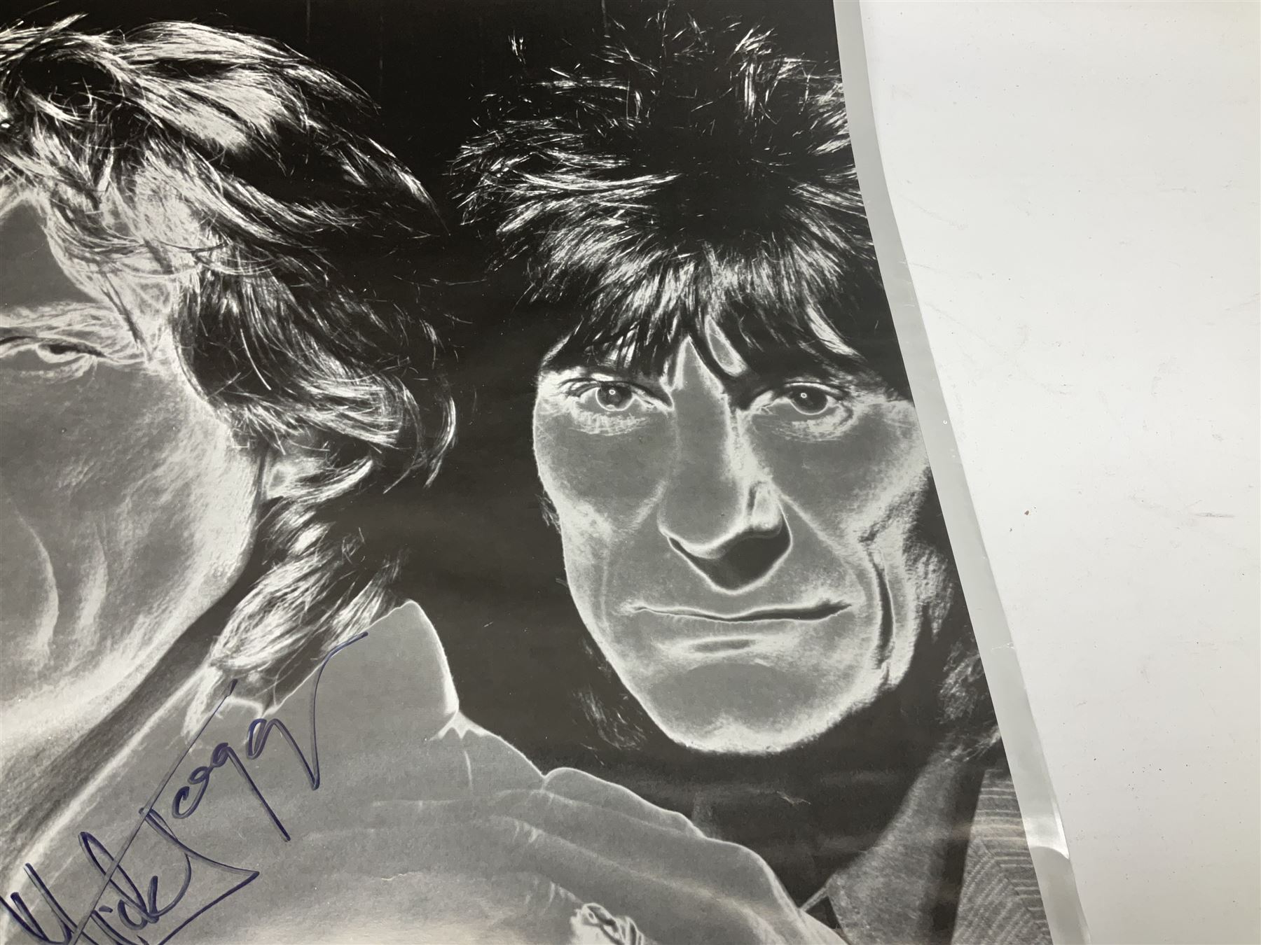 Rolling Stones Voodoo Lounge World Tour 1994/95 poster signed in black marker pen by Charlie Watts, Keith Richards, Mick Jagger and Ronnie Wood 58 x 81cm, unframed