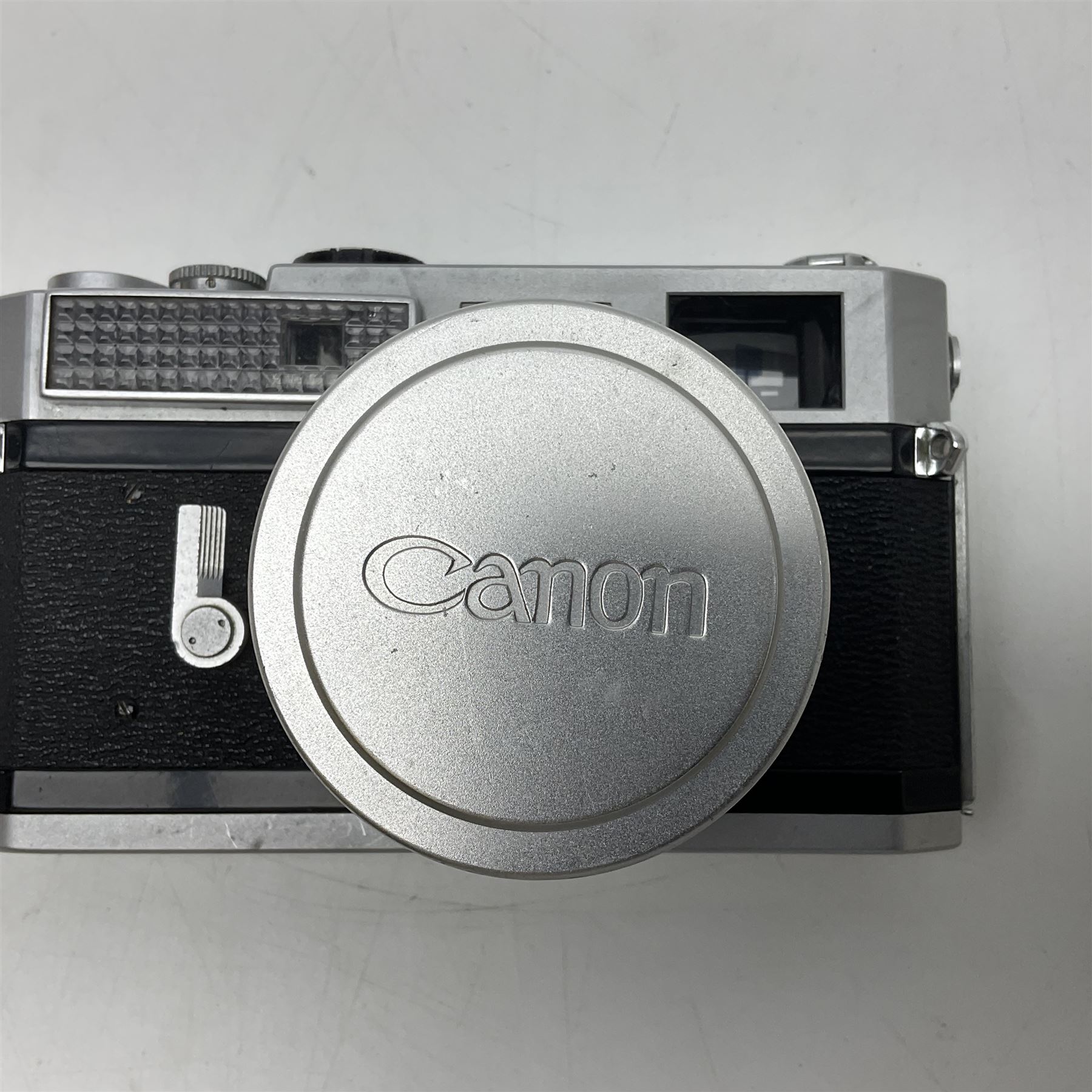 Canon 7 camera body, serial no. 807468, with 'Canon LTM/L39 50mm 1:1.2' lens, serial no. 39250