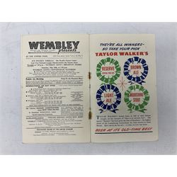 Three F.A. Cup Final programmes at Wembley - 1952 Arsenal v Newcastle United played on May 3rd; 1953 Blackpool v Bolton Wanderers on May 2nd, the famous Stanley Matthews final, who scored a match winning hat-trick; and 1956 Birmingham City v Manchester City on May 5th, the famous Bert Trautmann final where he carried on playing with a broken neck (3)