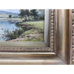 Thomas Spinks (British 1847-1927): Landscape with Stream, oil on panel signed and dated 1915, indistinctly titled verso 16.5cm x 24.5cm 