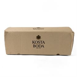 Kjell Engman - Kosta Boda Fidji vase of teadrop form with slender tapered neck and free form horizontal rim, H26cm