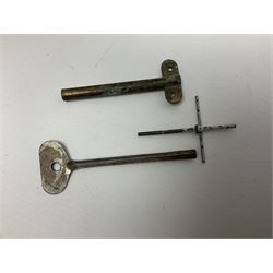 Pre-war Sutcliffe Grenville tinplate clockwork Battleship, with black and grey hull, grey deck and upper decks, propeller and rudder, length 32cm; with manuscript biographical details and two keys, unboxed