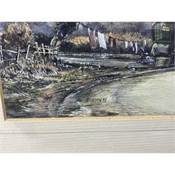 John Freeman (British 1942-): Travellers Camp with Horses, watercolour heightened with white signed and dated '79, 17cm x 26cm 