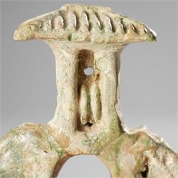 Chinese green glazed model of a well, probably Han dynasty, H44cm 