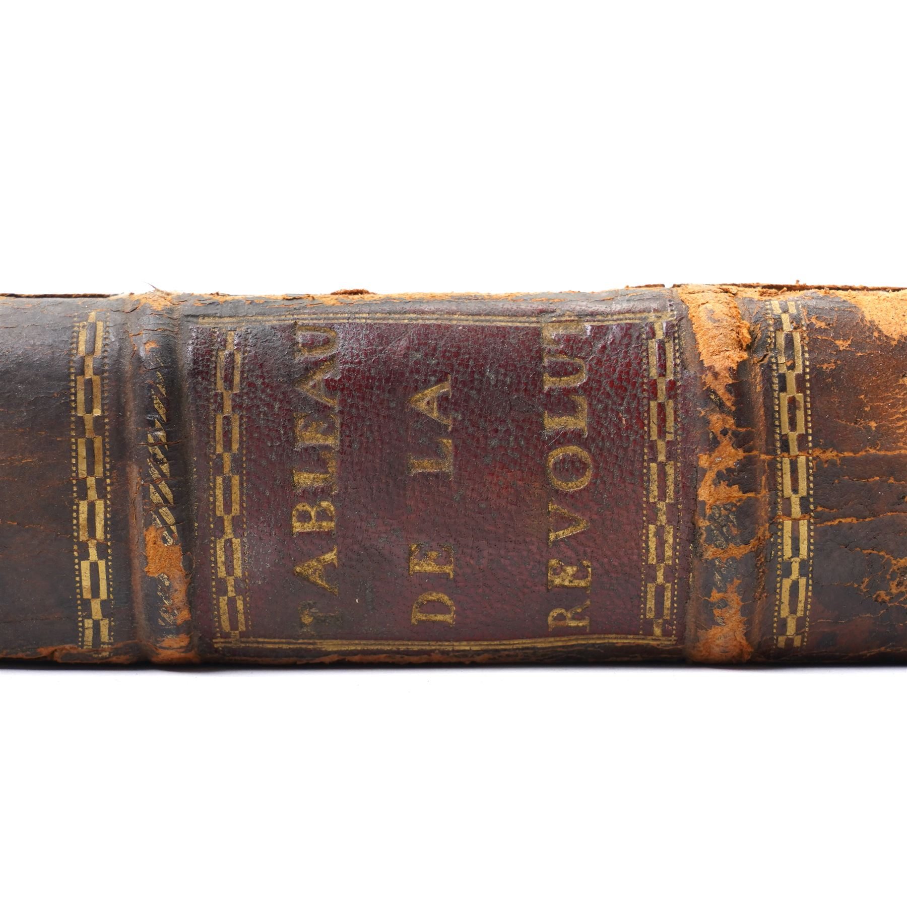 Limiers, Henri-Philippe de - 'Annales de la Monarchie Francoise' published Chez L'Honore  
& Chatelain, Amsterdam 1724, three volumes in one, sixty three full page plates, full calf, Gourdault, Jules - L'Italie' published Paris 1877, decorative boards, aeg, and 'Tableaux de la Revolution Francoise' with forty engraved plates out of forty eight (3)