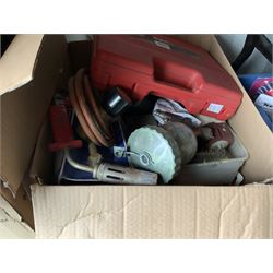 Air presser equipment and other items to include, air power tools, face masks, paint sprayers etc. - THIS LOT IS TO BE COLLECTED BY APPOINTMENT FROM DUGGLEBY STORAGE, GREAT HILL, EASTFIELD, SCARBOROUGH, YO11 3TX