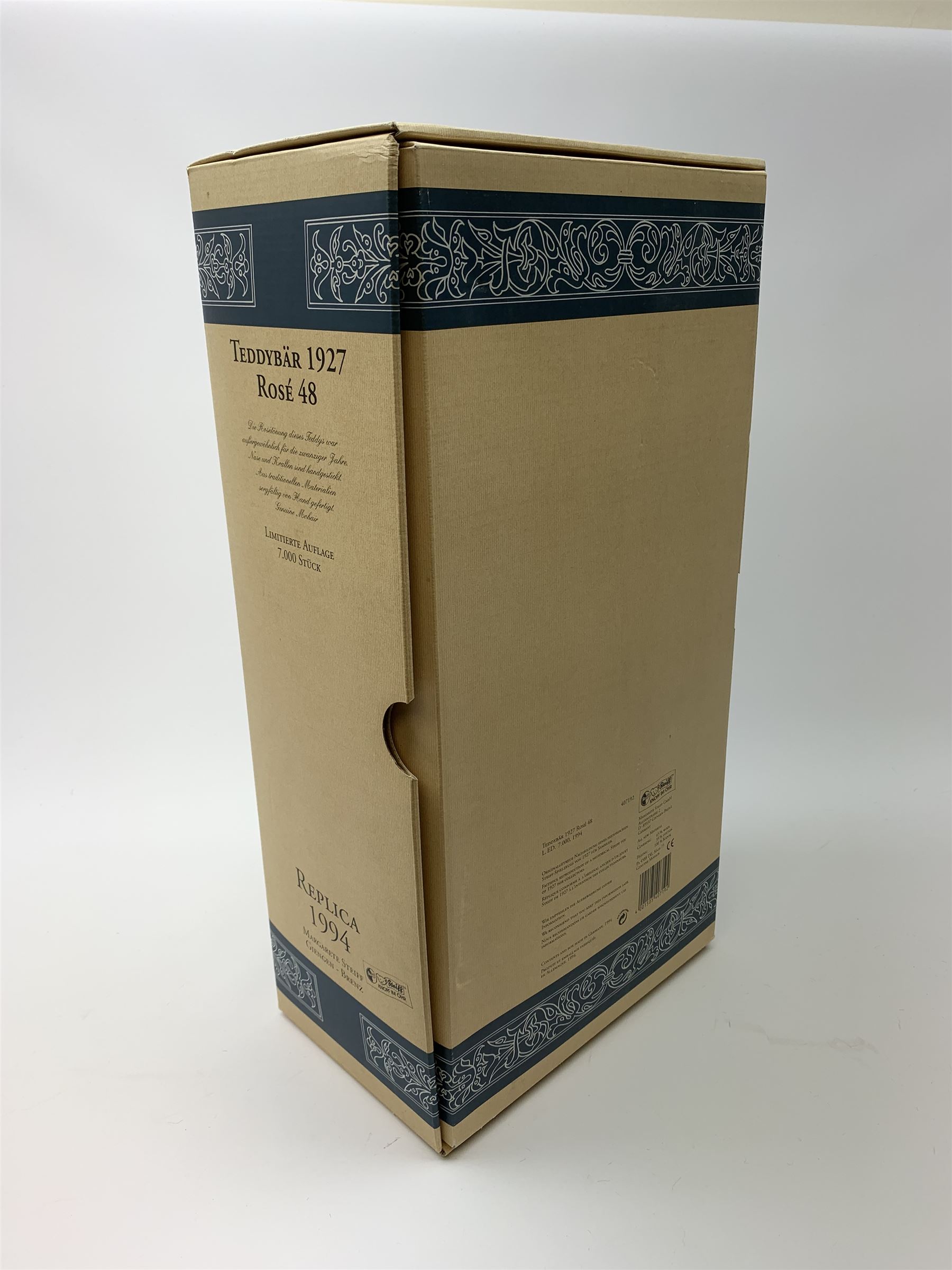 Steiff 1994 limited edition 'Teddy Bear 1927 Rose 48', No.6172/7000, H19