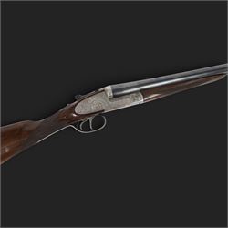 AYA 12 bore double trigger sidelock ejector, side by side double barrel shotgun with 71cm (28